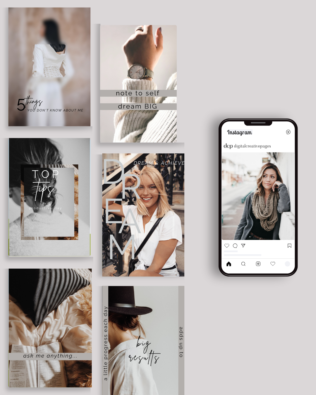 1. Manifest Your Life Posts Social Media Canva Templates