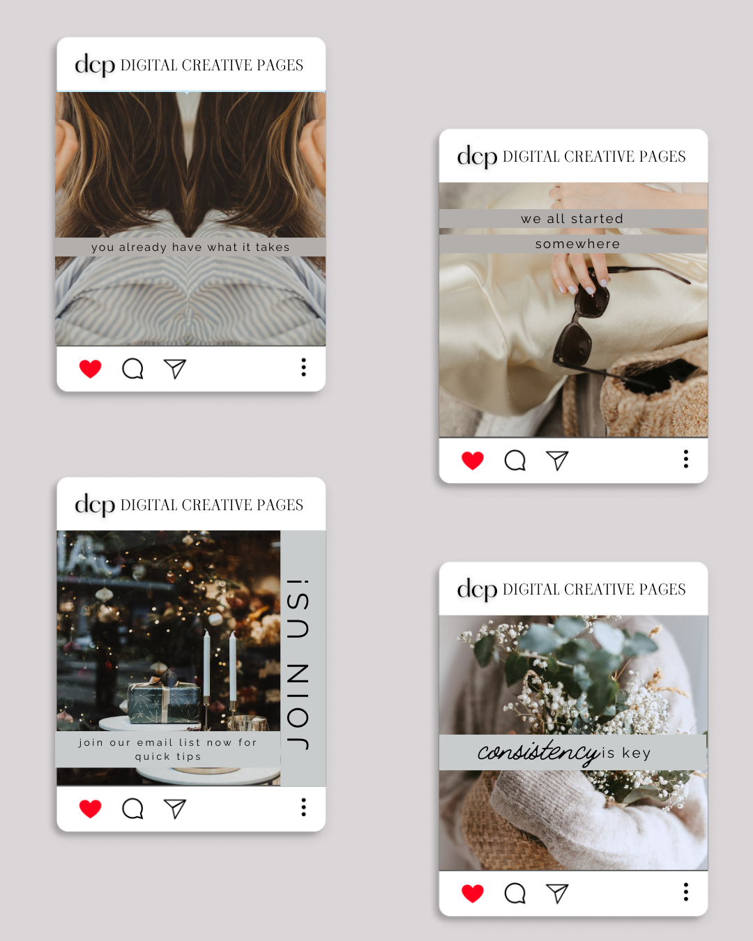 1. Manifest Your Life Posts Social Media Canva Templates