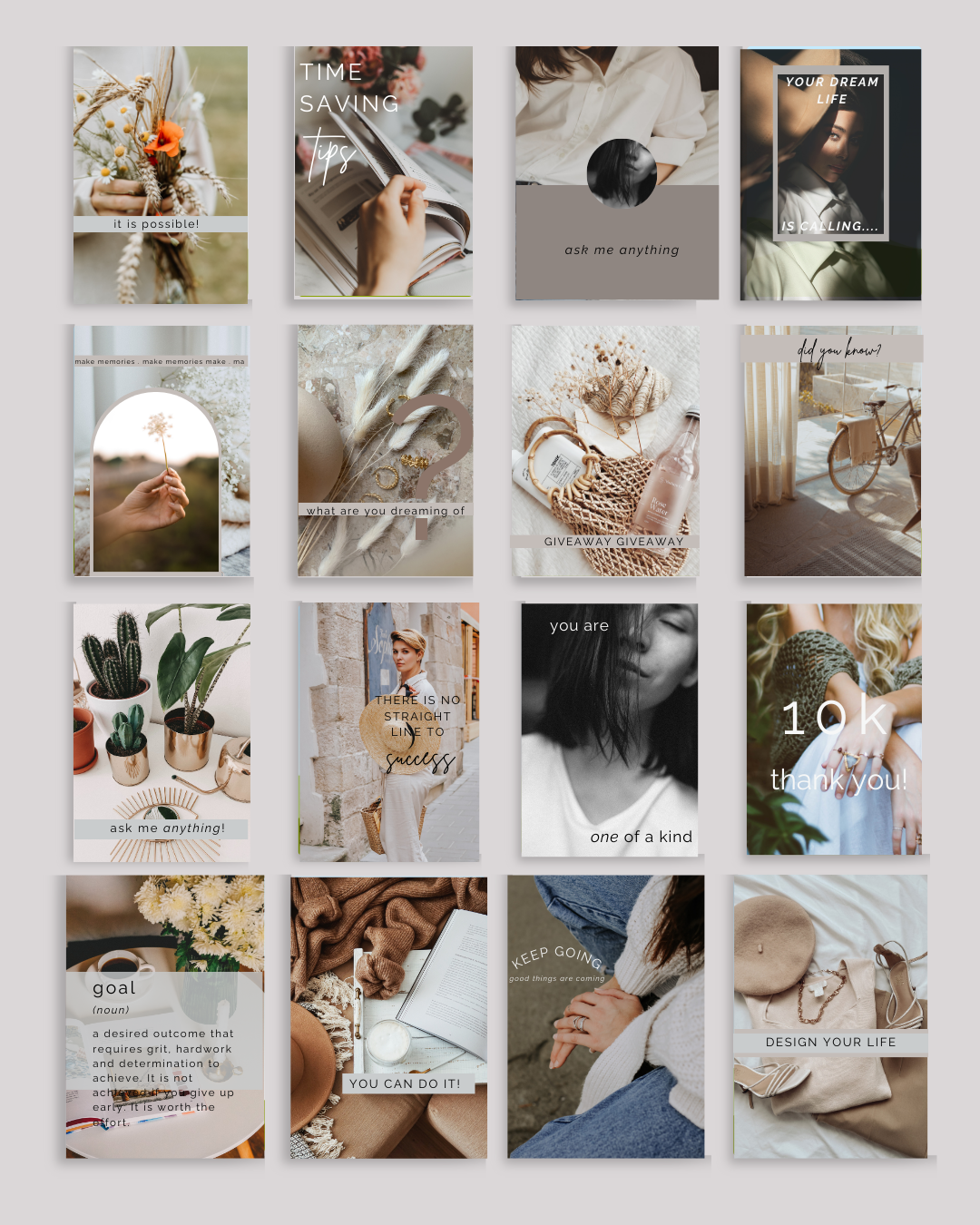 1. Manifest Your Life Posts Social Media Canva Templates