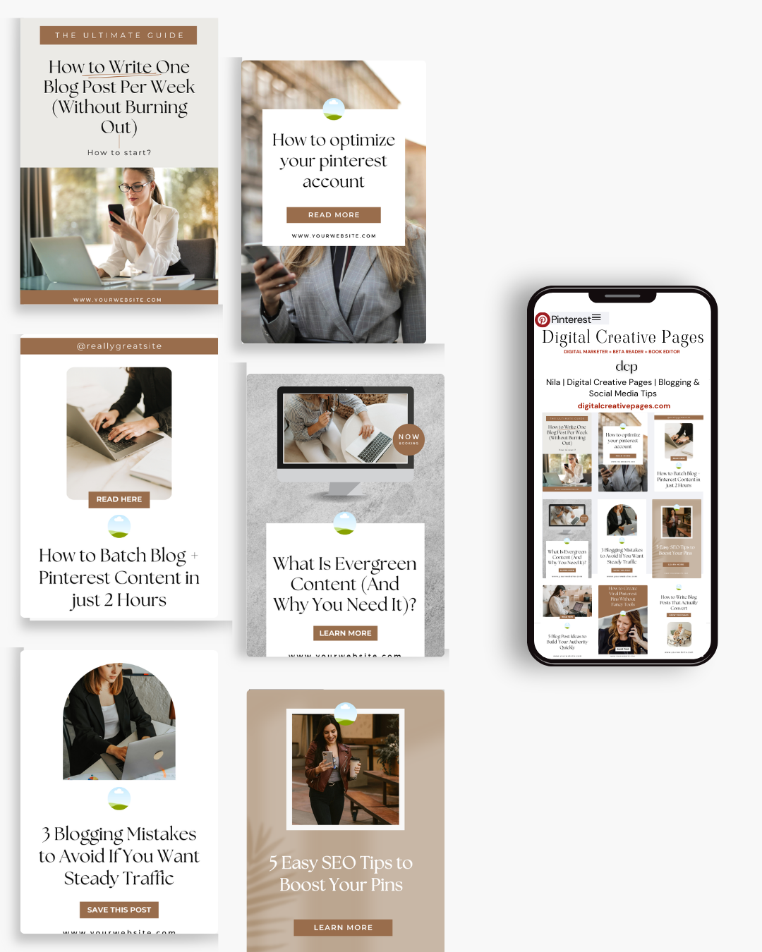 1.13 Pinterest Modern Minimalist Templates for Professional Entrepreneurs