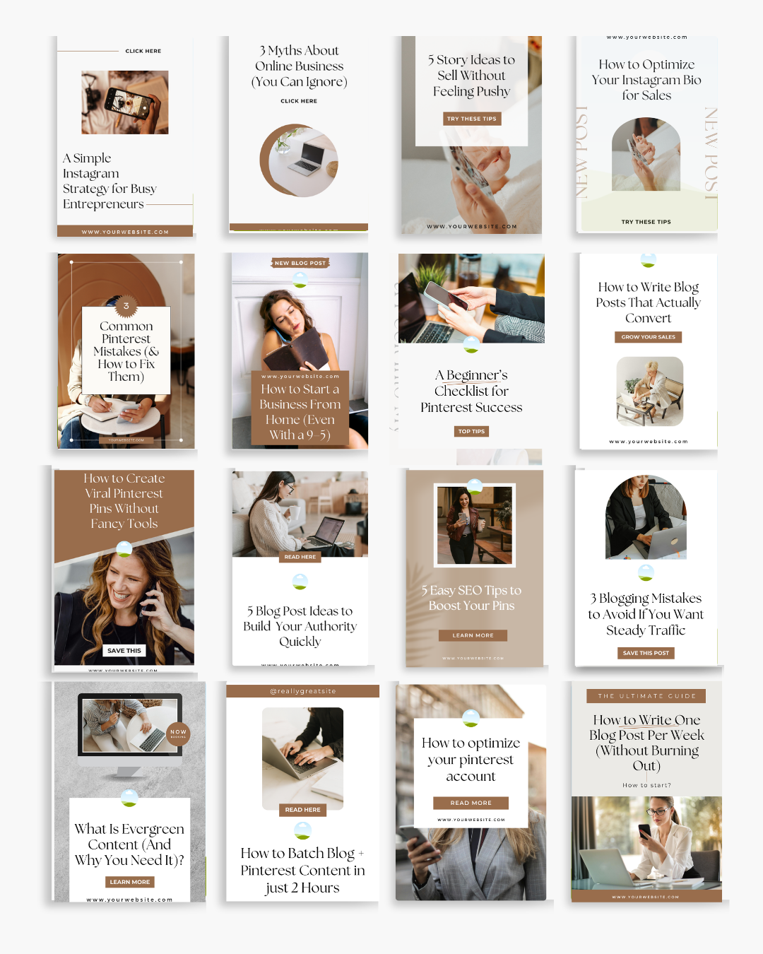 1.13 Pinterest Modern Minimalist Templates for Professional Entrepreneurs