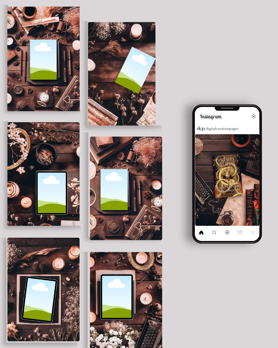 2.7 Dark Academia Canva Templates - for Bookstagrammers