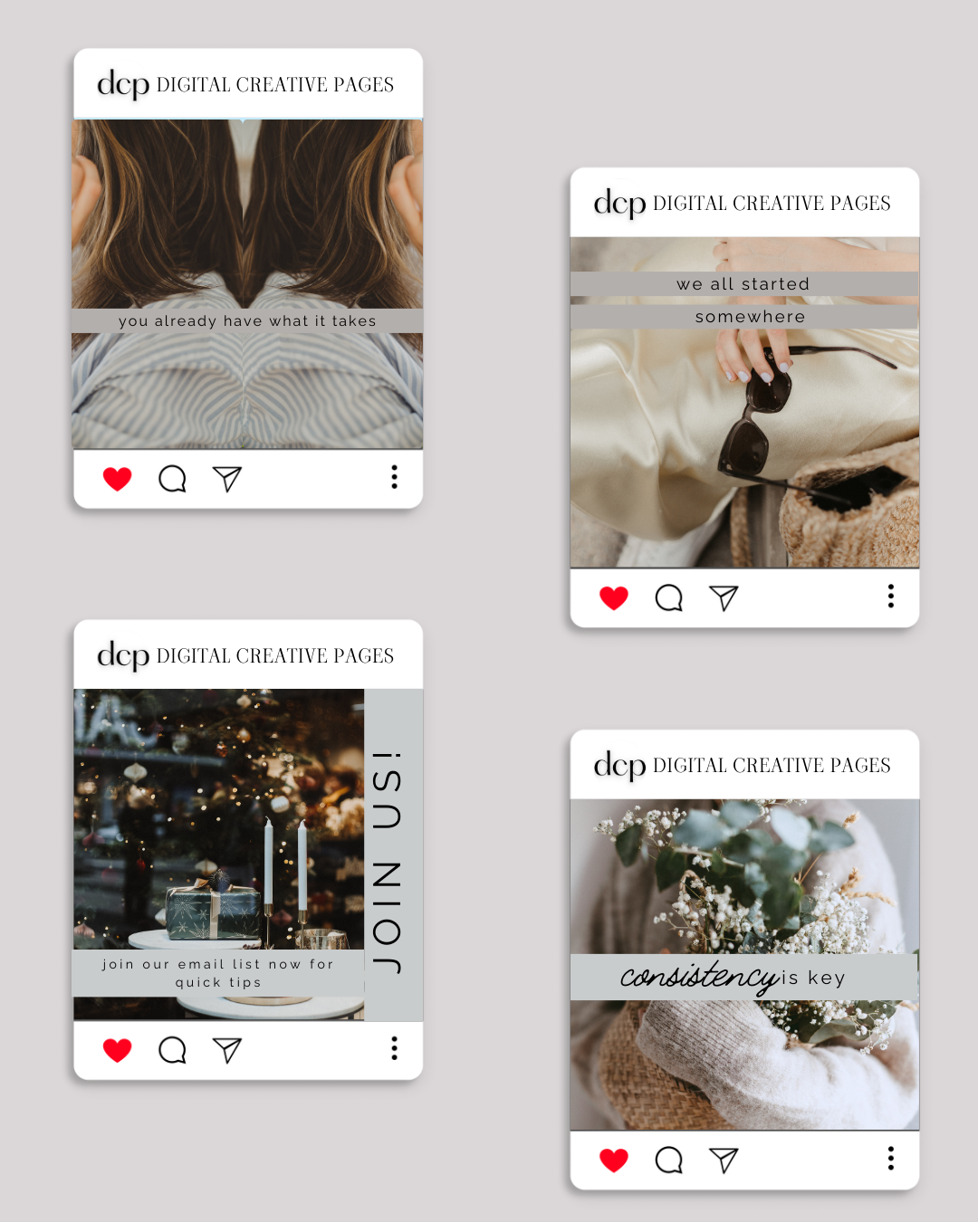 1. Design Your Life Posts Social Media Canva Templates