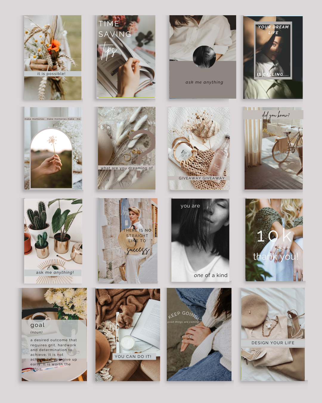 1. Design Your Life Posts Social Media Canva Templates