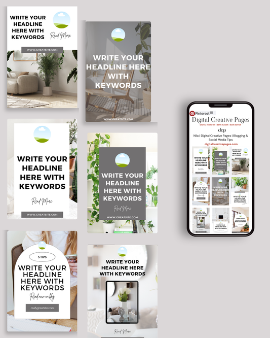 1.8 Pinterest Templates 30 Pins for 30 Days