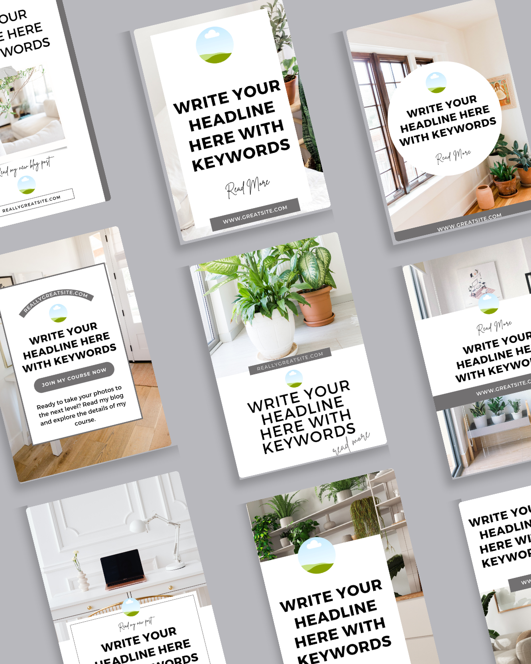 1.8 Pinterest Templates 30 Pins for 30 Days