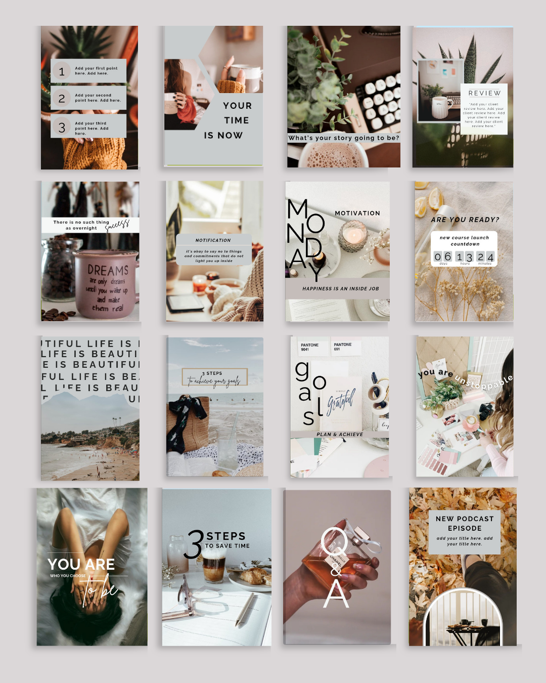 1.1 Design Your Life Stories Instagram Canva Templates