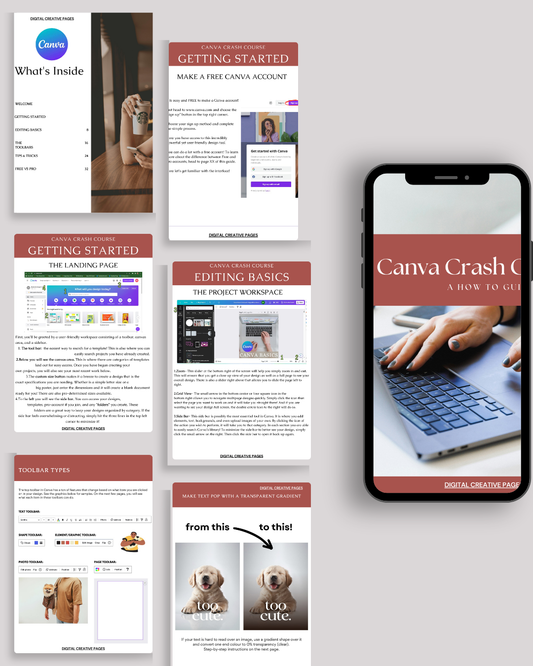 1.6 Canva Crash Course For Beginners + 4 Bonuses